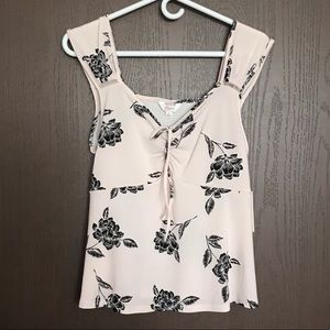 Candies Light Pink and Black Top